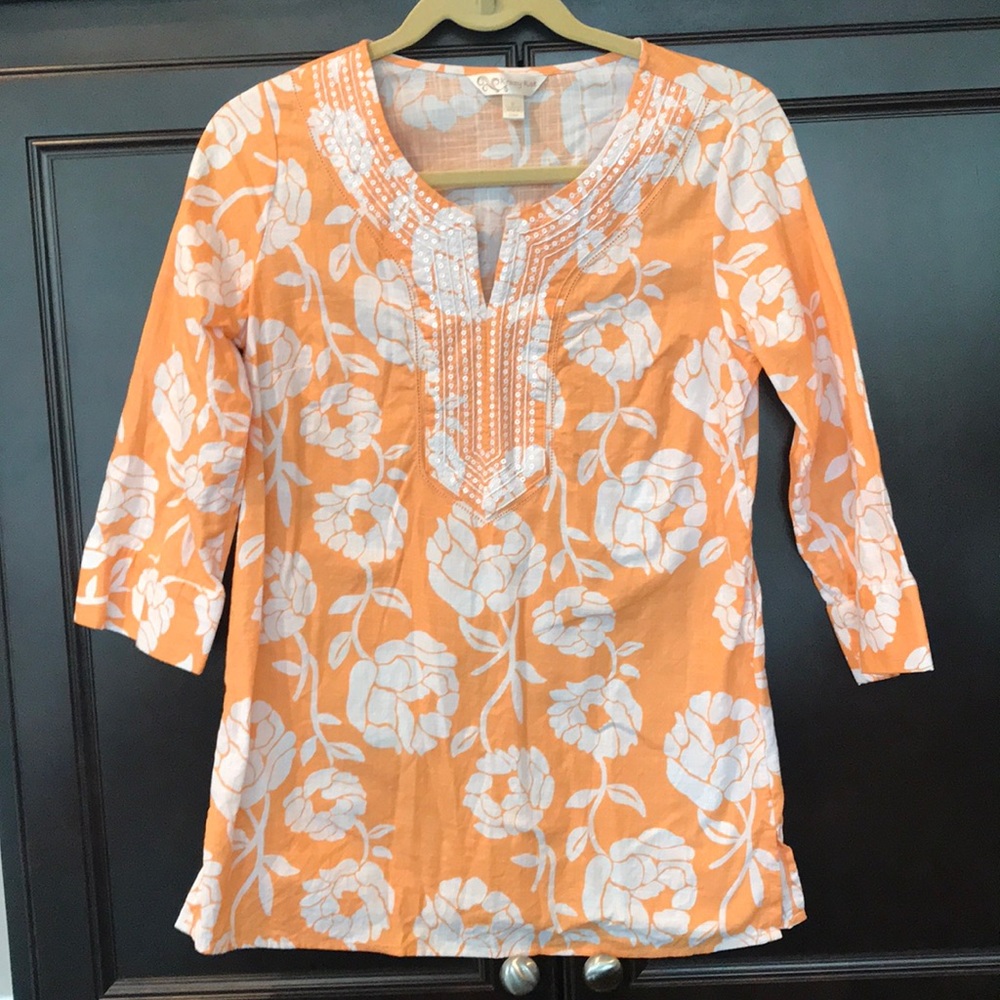 Krazy Kat Linen Floral Top
